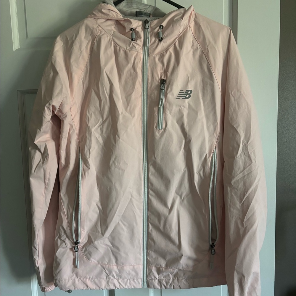 New Balance Pink Rain Jacket Size Medium | Windbreaker Lightweight Packable